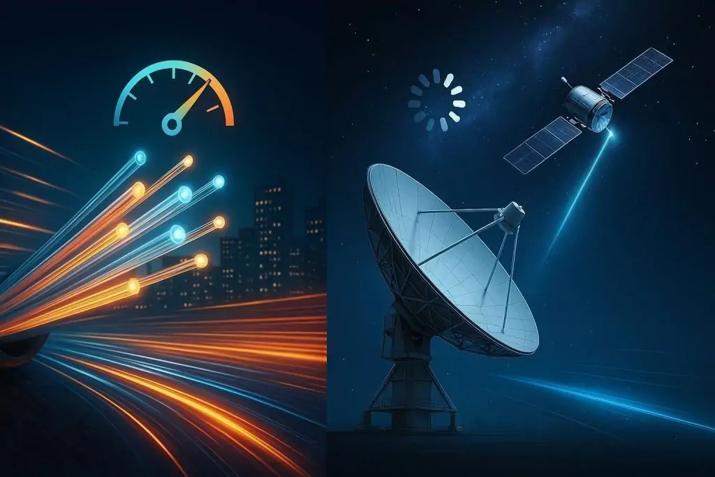 Satellite vs Fiber Internet: The 2025 Latency & Bandwidth Showdown