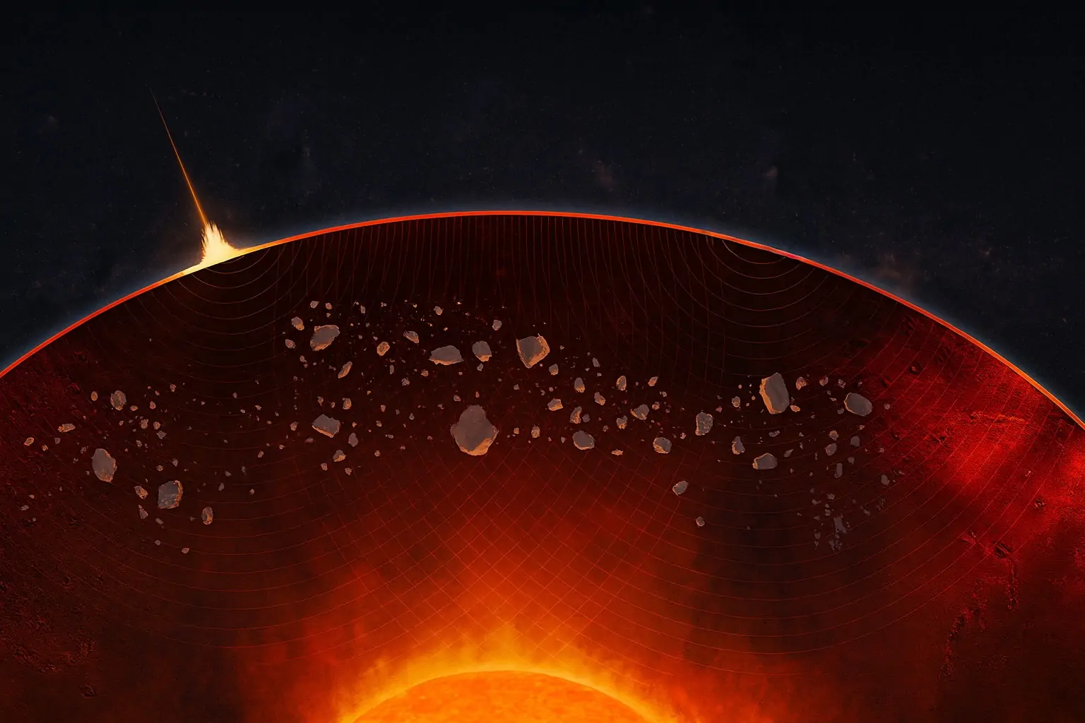 Marsquake Data Uncovers “Lumpy” Martian Interior Shaped by Ancient Impacts