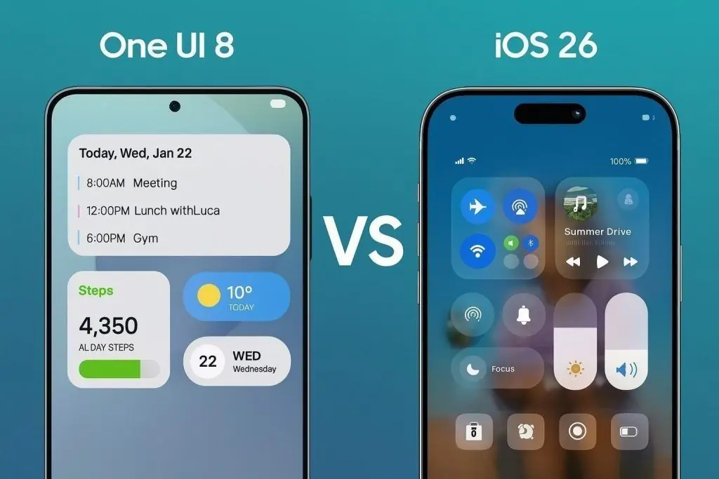iOS 26 vs One UI 8: Apple’s Daring Redesign Meets Samsung’s AI-Powered Upgrade