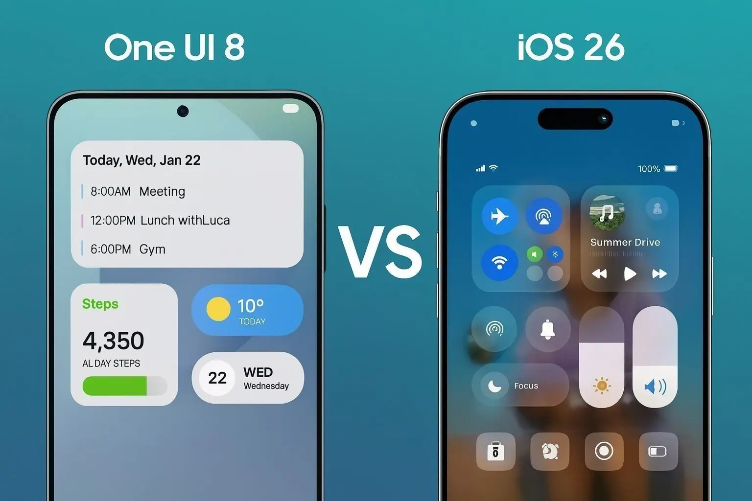 iOS 26 vs One UI 8: Apple’s Daring Redesign Meets Samsung’s AI-Powered Upgrade