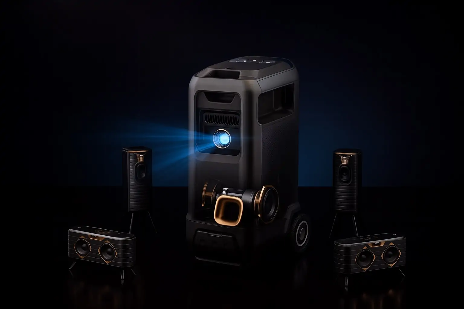 Soundcore Nebula X1 Pro: 4K Laser Party Projector with 7.1.4 Dolby Atmos on Wheels