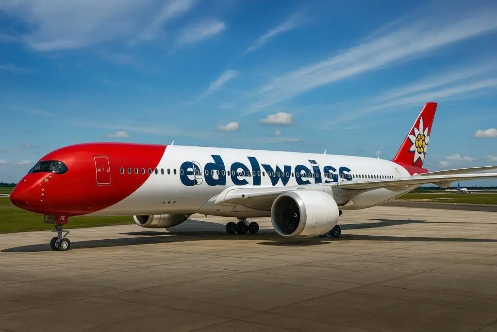 Edelweiss’ First Airbus A350 ‘Piz Bernina’ Grounded in Bogotá After Baggage Cart Collision