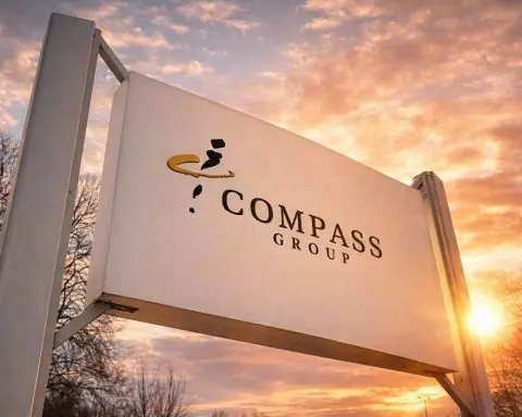 Compass Group shares hit a 12-month low early as London market slips; dividend clock ticks