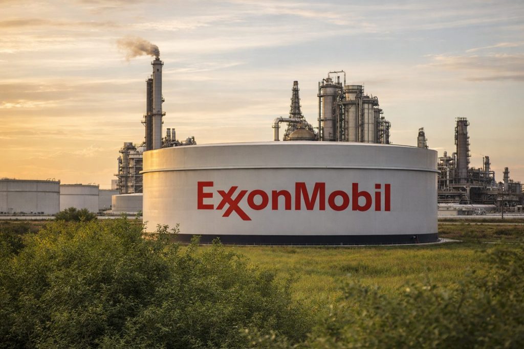 Exxon Mobil stock price flat after hours as Tengiz fire probe and oil slide keep traders cautious