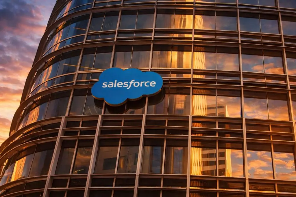 Salesforce (CRM) stock slides 3% today, weighing on Dow as traders eye jobs data and Fed path