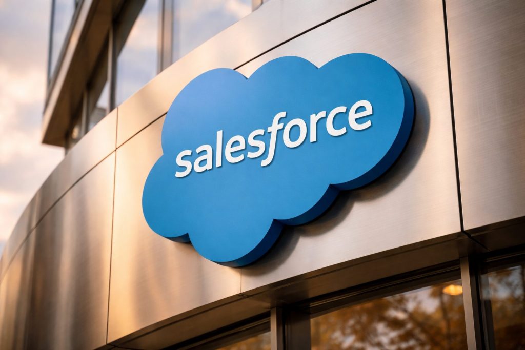 Salesforce stock rises in midday trade as Wall Street stays jittery on software and AI