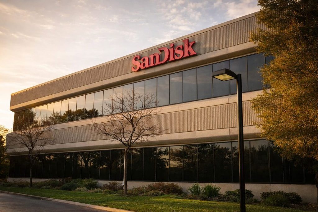 Sandisk stock price climbs as Bernstein’s Mark Newman sticks with $580 target; new 2x SNDK ETF debuts