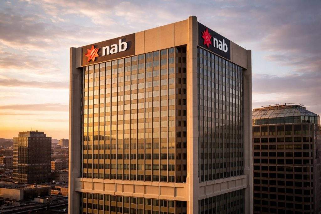 NAB share price holds near A$44 as bank earnings loom and rate bets shift