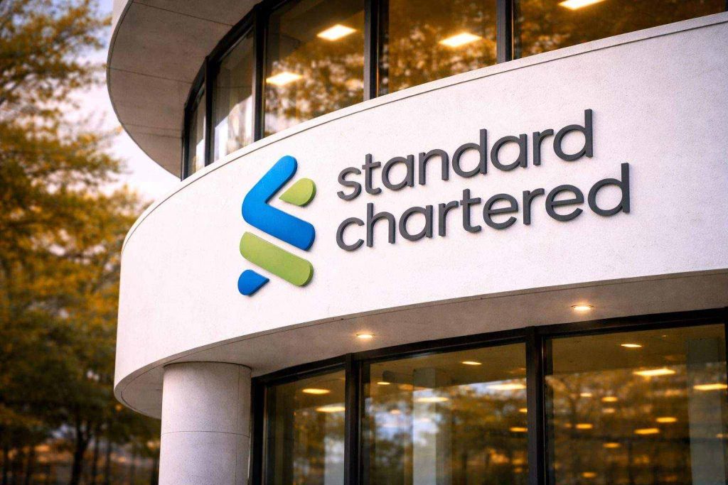 Standard Chartered shares edge up as investors eye Feb 24 results and UK inflation data