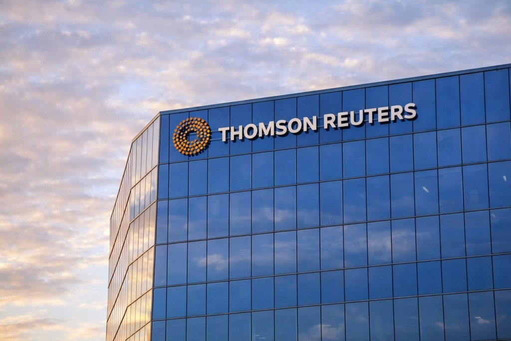 Thomson Reuters stock tumbles after National Bank target cut, as AI fears hit legal-data peers
