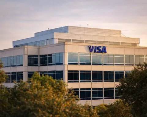 Visa stock rises against a falling market after $3 billion bond sale and “Visa & Main” launch