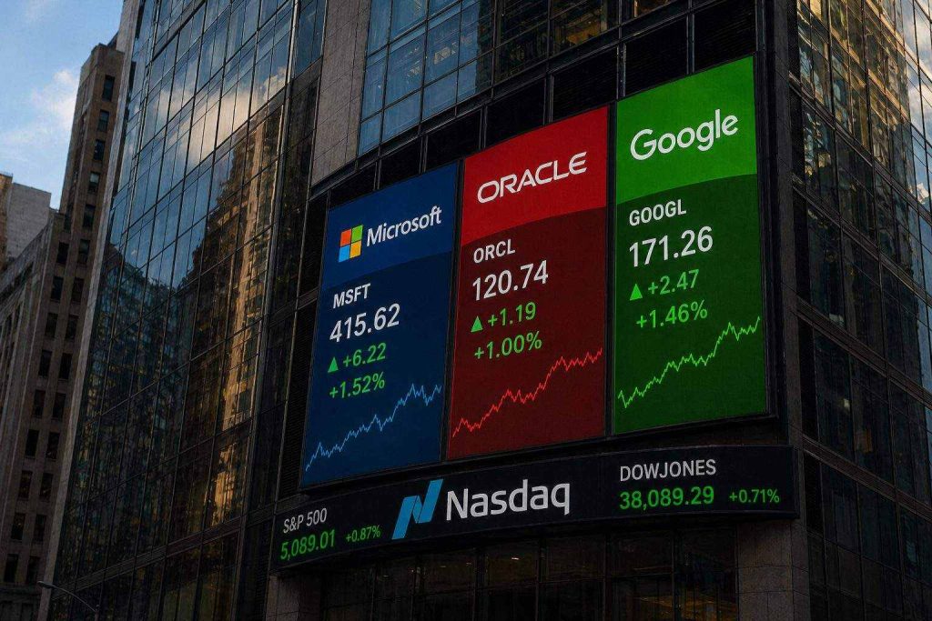 Microsoft vs Oracle vs Google Stock: Price Forecasts Reveal a Split in the AI Cloud Race
