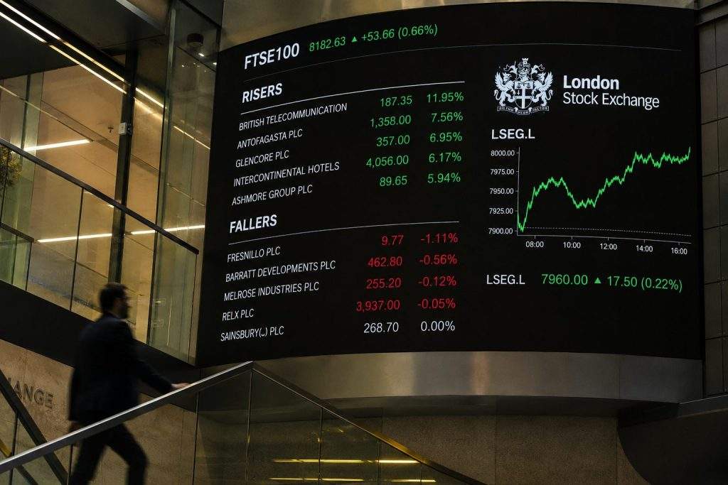 FTSE 100 up as BT gains; UK data tempers mood