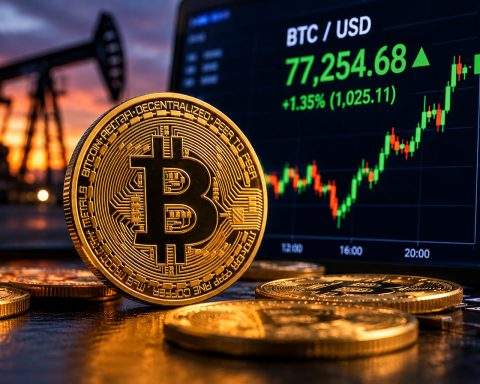 Bitcoin holds over $77,000; oil falls, ETF outflows reported