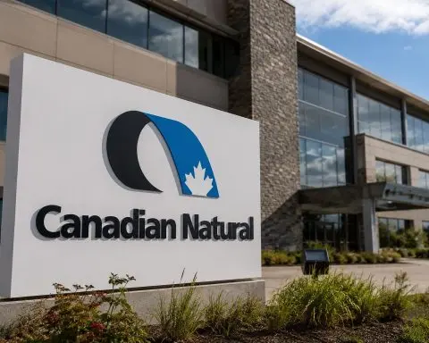 CNQ drops even as TSX heads higher in oil slide