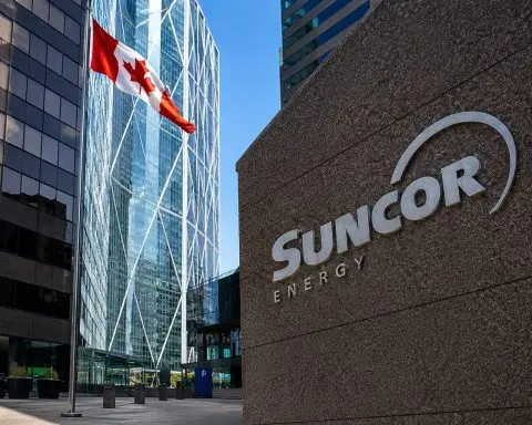 Suncor shares lag as oil slips under $100, TSX rally skips the stock
