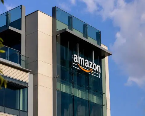 Amazon Drops With S&P 500 at Record as $6 Billion AWS Deal Draws Focus