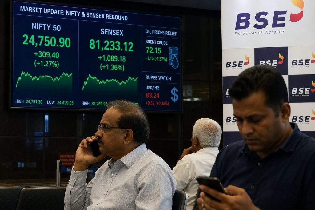 India Stock Market Today: Nifty, Sensex Rebound as Oil Relief Meets Rupee Risk