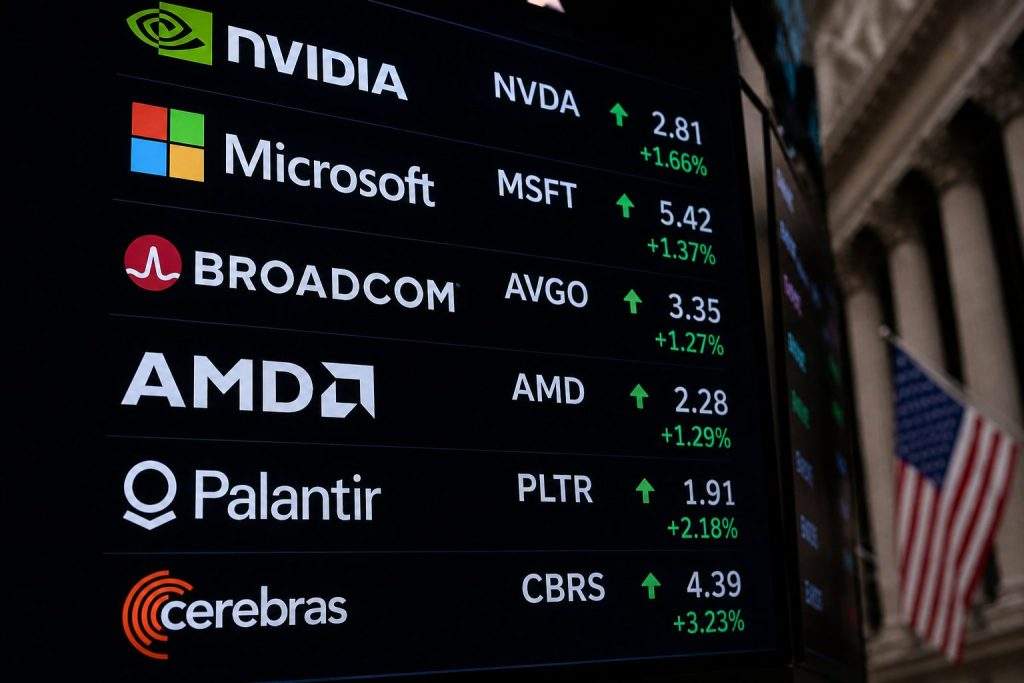 Top AI Stocks To Watch Today: Nvidia, Microsoft, Broadcom, AMD, Palantir And Cerebras Face A Yield Test
