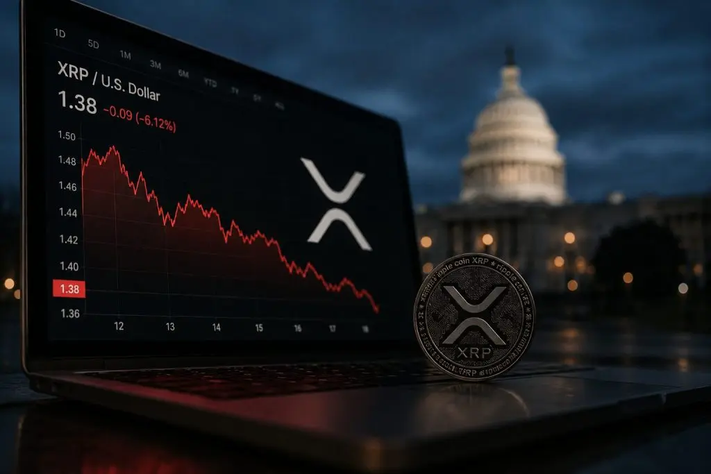 XRP Slides; $1.38, ETF Inflows and Washington on Traders’ Radar