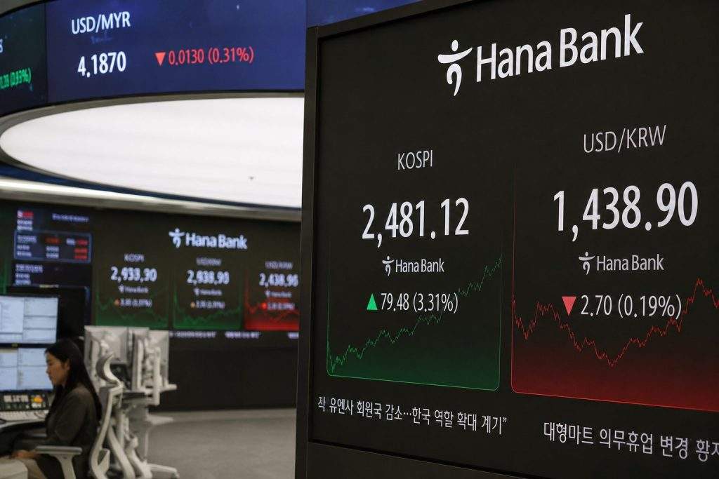 Foreign investors pull $8.6 billion from Korean, Taiwanese stocks