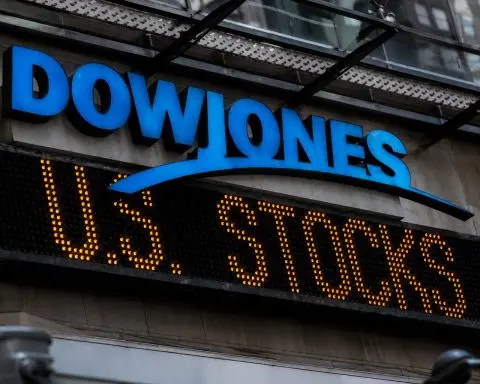 Dow Jones Industrial Average (.DJI) rises as Caterpillar, Visa lift blue chips while Nasdaq slips
