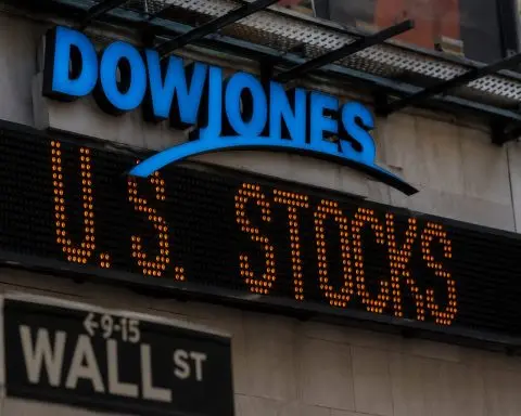 Dow trades up as Alphabet and Amazon lift gains, rally narrows