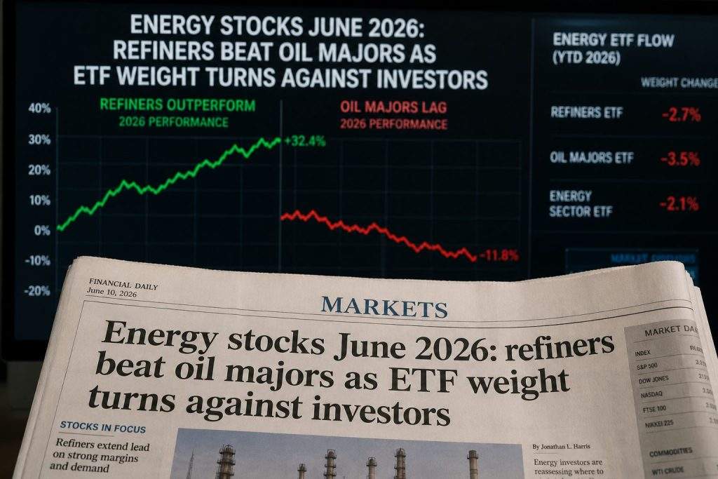 Refiners top oil majors among energy stocks in June 2026 as ETF weight shifts