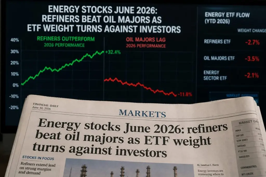 Refiners top oil majors among energy stocks in June 2026 as ETF weight shifts
