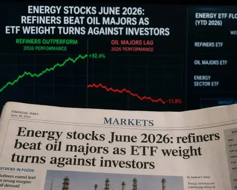 Refiners top oil majors among energy stocks in June 2026 as ETF weight shifts