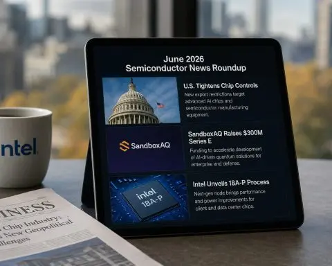 June 2026 semiconductor news roundup: U.S. chip controls, SandboxAQ funding and Intel 18A-P