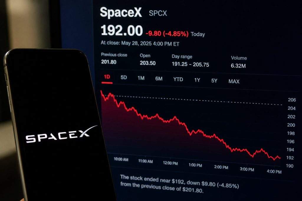 SpaceX slides after Fed selloff hits post-IPO gains