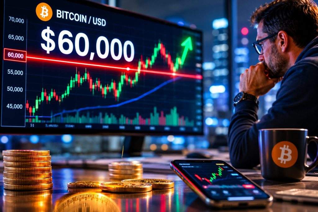 Bitcoin Holds Focus at $60,000 as Market Watches Key Level