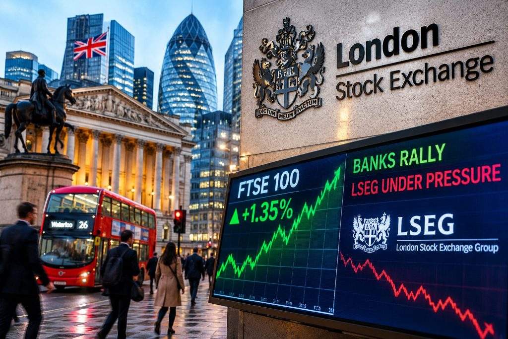 Banks Jump in FTSE Rally, AI Tugs LSEG