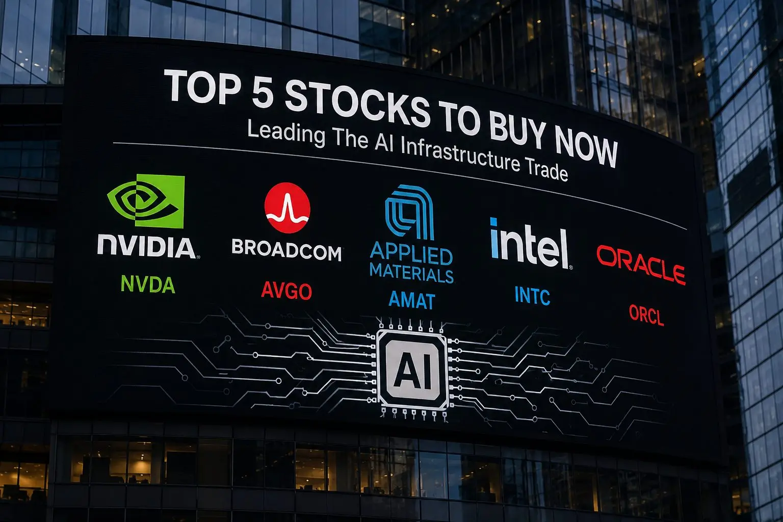Nvidia, Broadcom, Applied Materials, Intel, Oracle lead AI infrastructure stocks