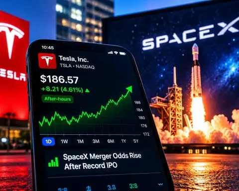 Tesla Draws Attention as Traders Raise SpaceX Merger Bets on Record IPO