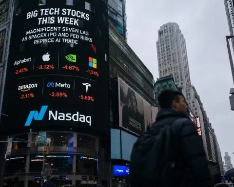 Big Tech Trades Lower With SpaceX IPO and Fed In Focus