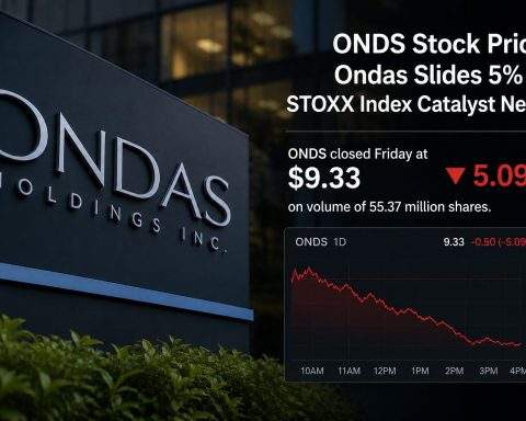 ONDS Stock Price: Ondas Slides 5% as STOXX Index Catalyst Nears