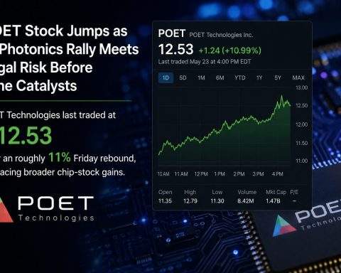 POET Stock Jumps as AI Photonics Rally Meets Legal Risk Before June Catalysts