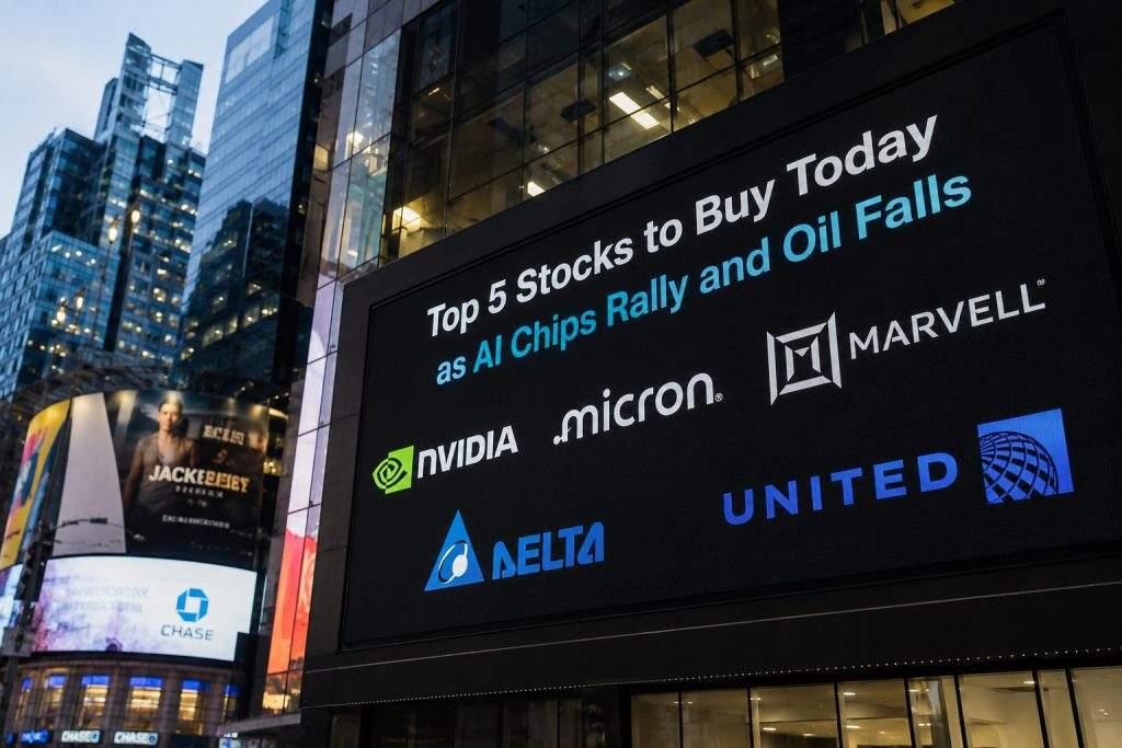 AI Chip Stocks Lead, Oil Dips; Nvidia, Micron, Marvell, Delta, United in Focus