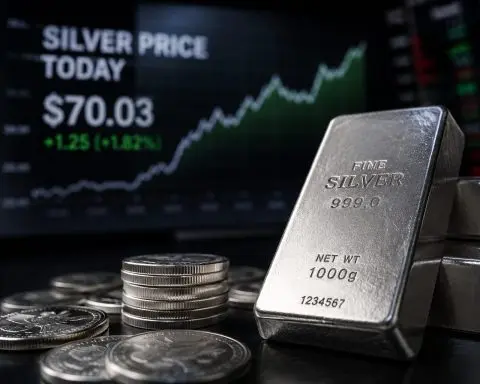Silver Tops $70 With Attention on Fed Policy