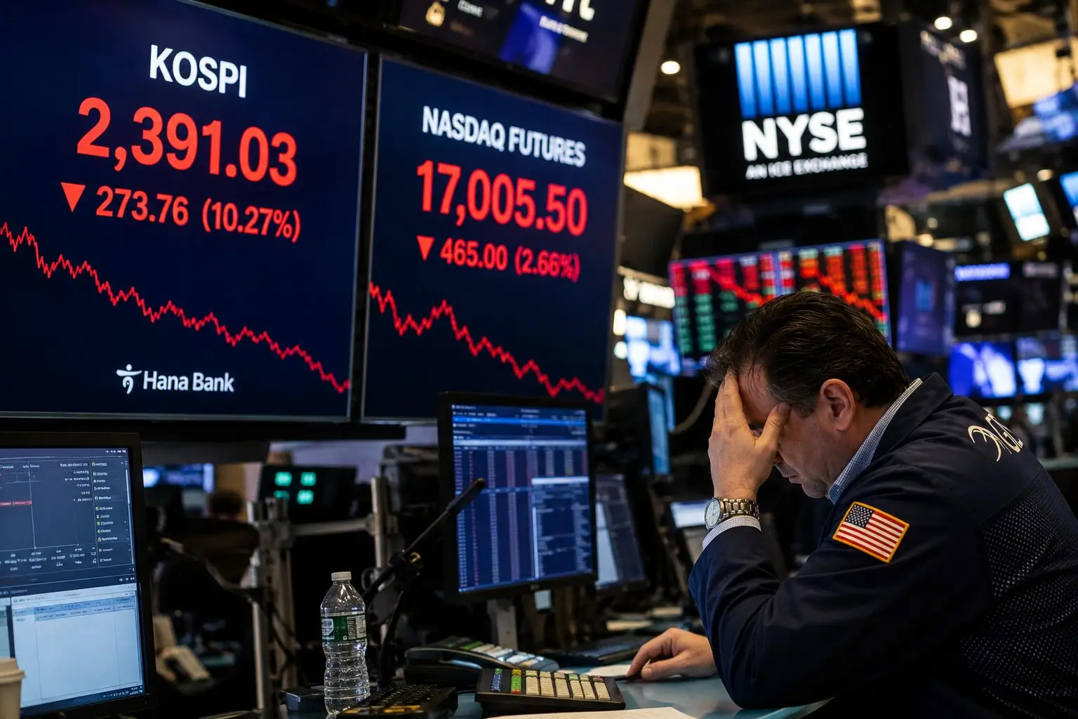 Korea Slides 10%, Nasdaq Futures Down 2.7% as Chip Stocks Sink Worldwide