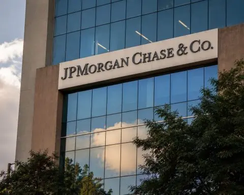 JPMorgan Shares Up as Dow Sets Record High
