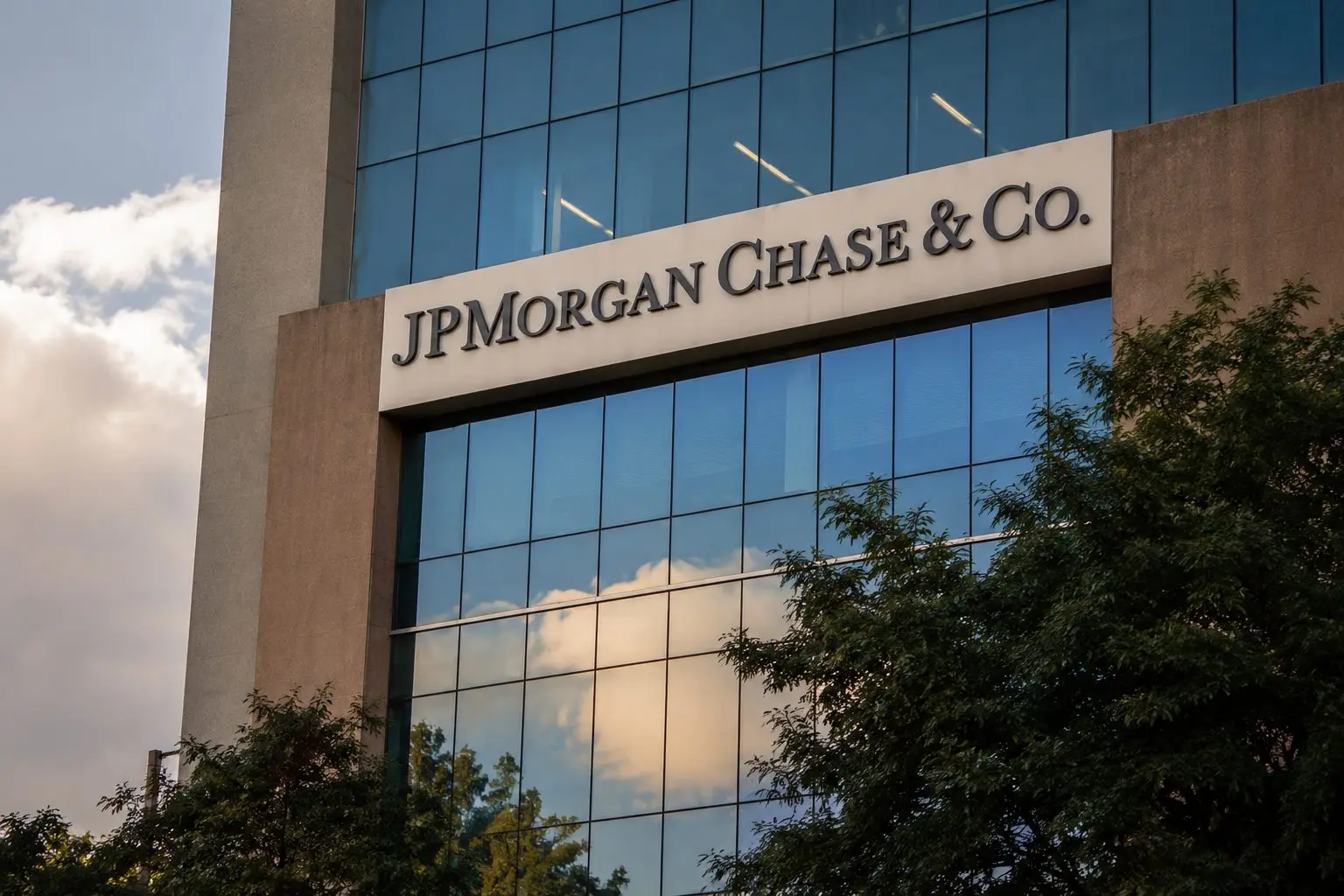 JPMorgan Shares Up as Dow Sets Record High