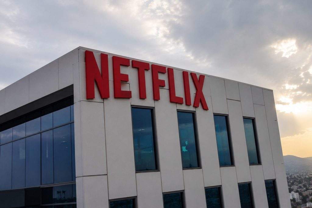 Netflix trades lower after M&A rumors and market holiday pause