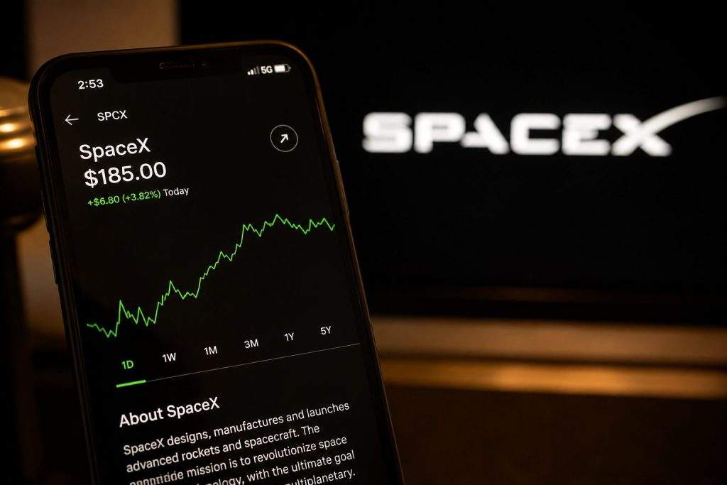 SpaceX Stock Closes Flat at $185 as Selling Slows, Index Review Up Next