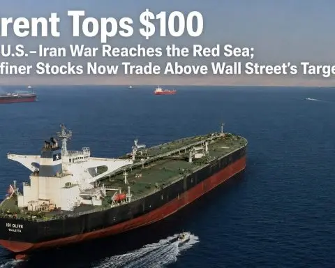 Brent Climbs Above $100 Amid U.S.–Iran War Spilling Into Red Sea, Refiner Shares Surpass Analyst Targets