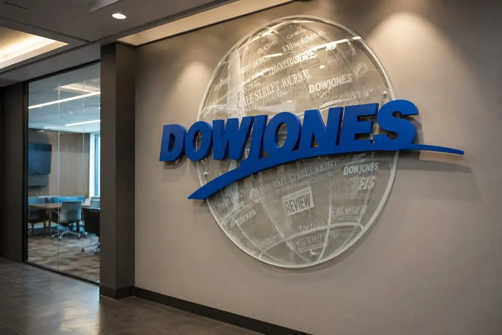 Dow drops 350 points, but two stocks account for more than the full decline