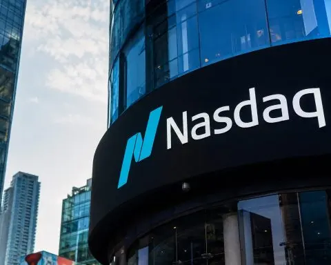 Nasdaq slips on chip slump; Dow flat near record high