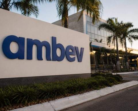Ambev shares drop 3.5% after bottom line tops forecasts but operational results lag
